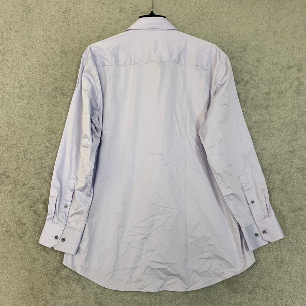 NWT Alfani Slim Fit Dress Shirt Men's Large Lilac Cotton Blend - Picture 3 of 11